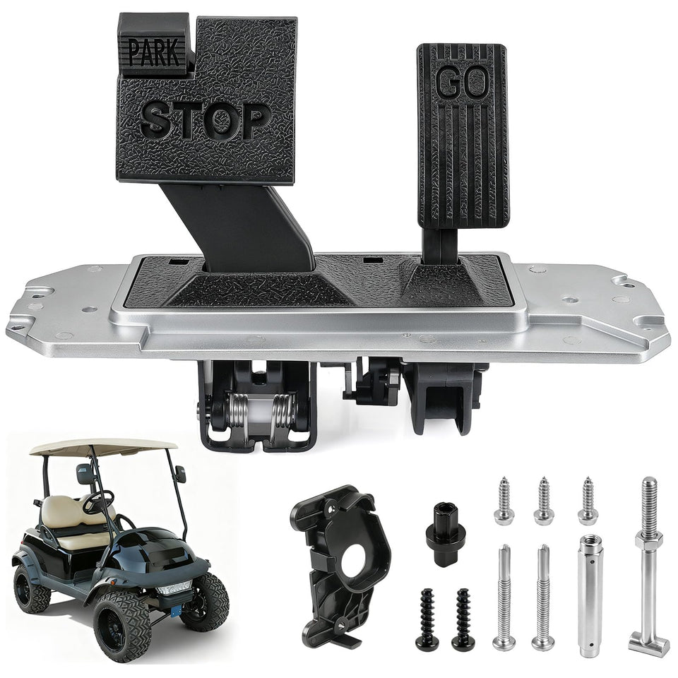 CLUBRALLY pedal assembly front view with anti-slip surface for secure control.