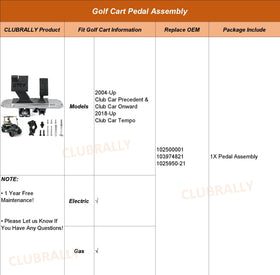 CLUBRALLY pedal assembly package includes one pedal for quick installation.