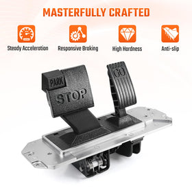 CLUBRALLY pedal assembly top-angle view highlighting precise fit.
