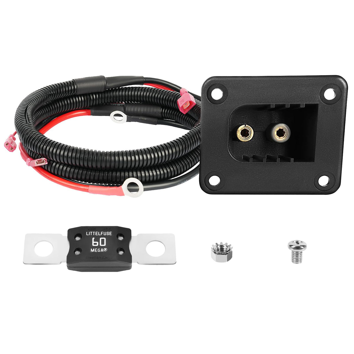 CLUBRALLY Powerwise charger receptacle for EZGO TXT/DCS, quick plug-and-play installation.