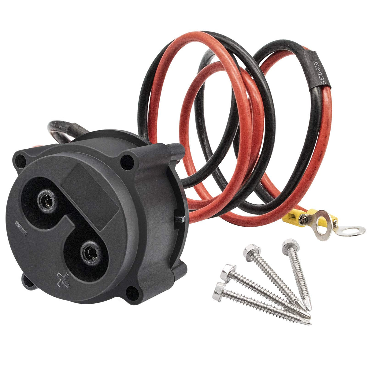 ClubRally Powerwise receptacle with wires ensuring secure cart connections.