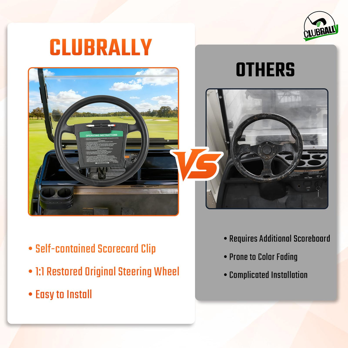 CLUBRALLY pre-applied sticker enables a seamless, mess-free replacement
