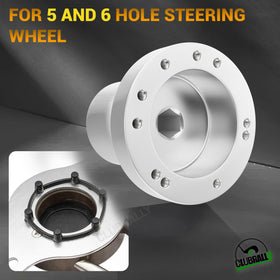 ClubRally aluminum adapter with electrophoresis finish resists corrosion and wear.