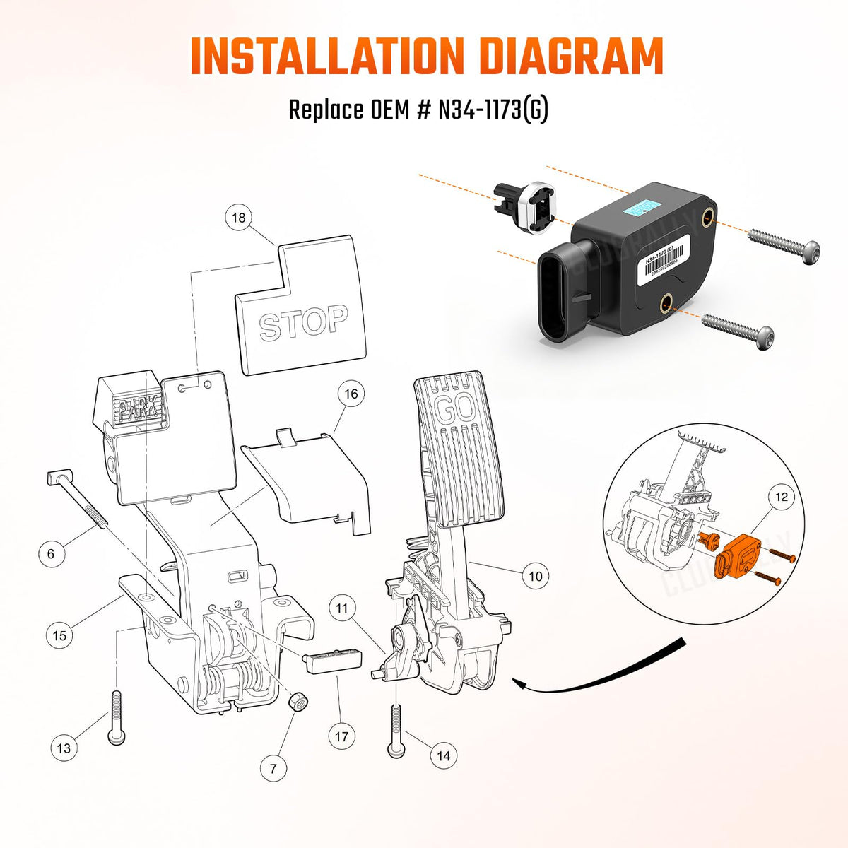 CLUBRALLY screw hardware pack for quick install