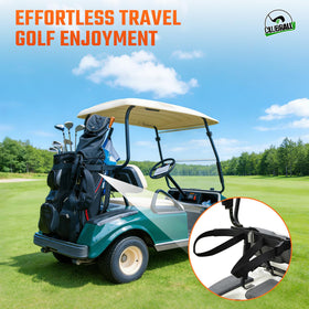 CLUBRALLY secure buckles and straps keep bag steady on rough roads
