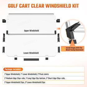 ClubRally shatterproof windshield maintains clarity and durability