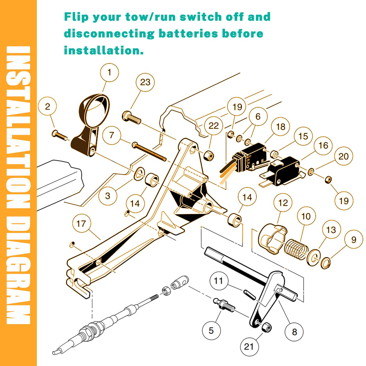 CLUBRALLY OEM 8233 shifter assembly supports easy, secure installation.