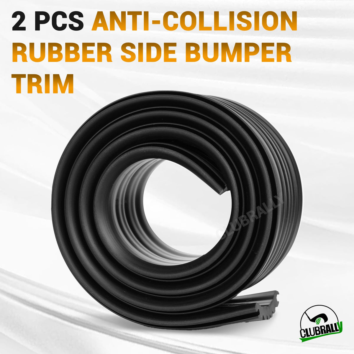 CLUBRALLY side bumper trim adds anti-collision protection for golf carts.
