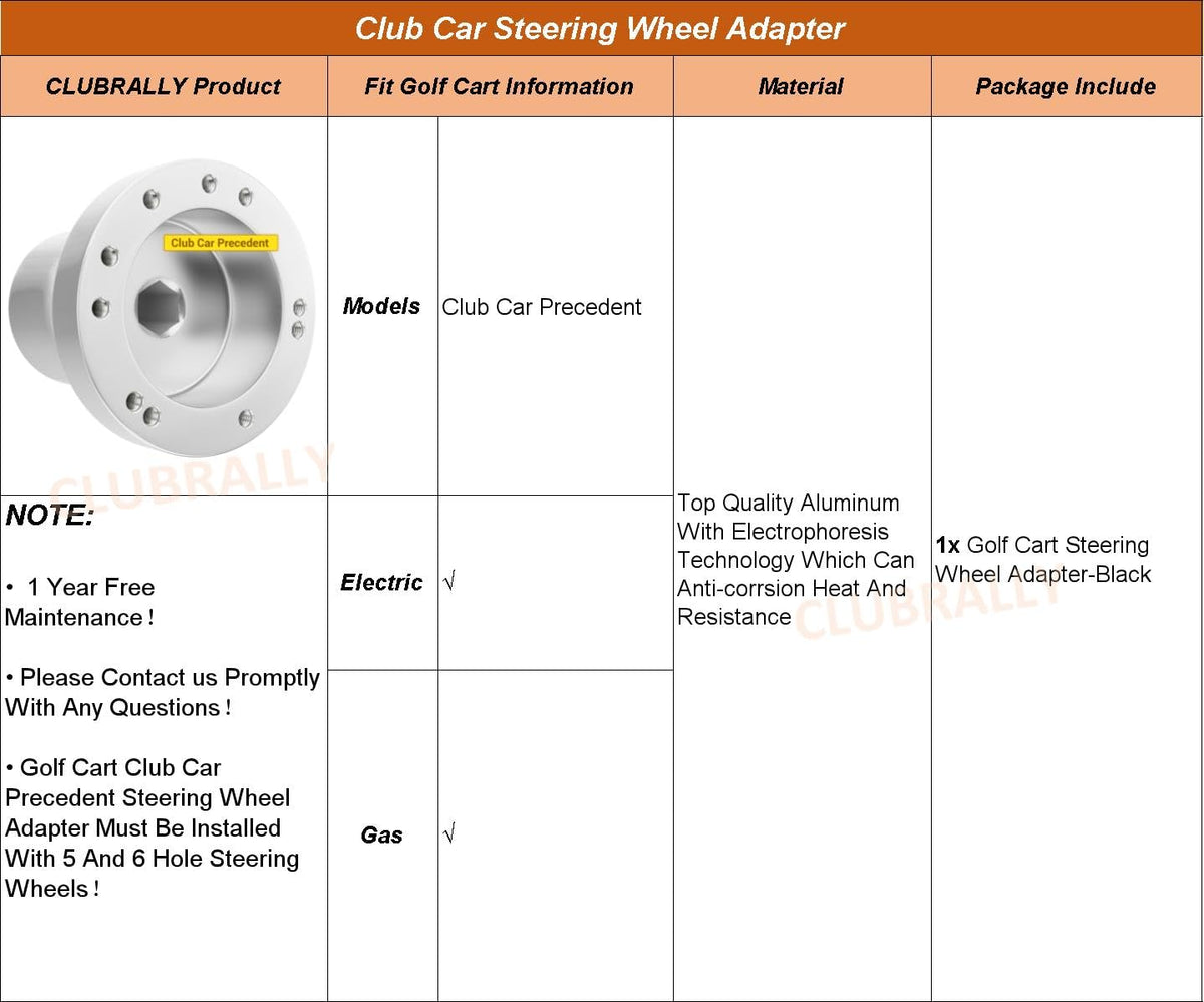ClubRally sleek silver finish adapter complements Club Car interiors.