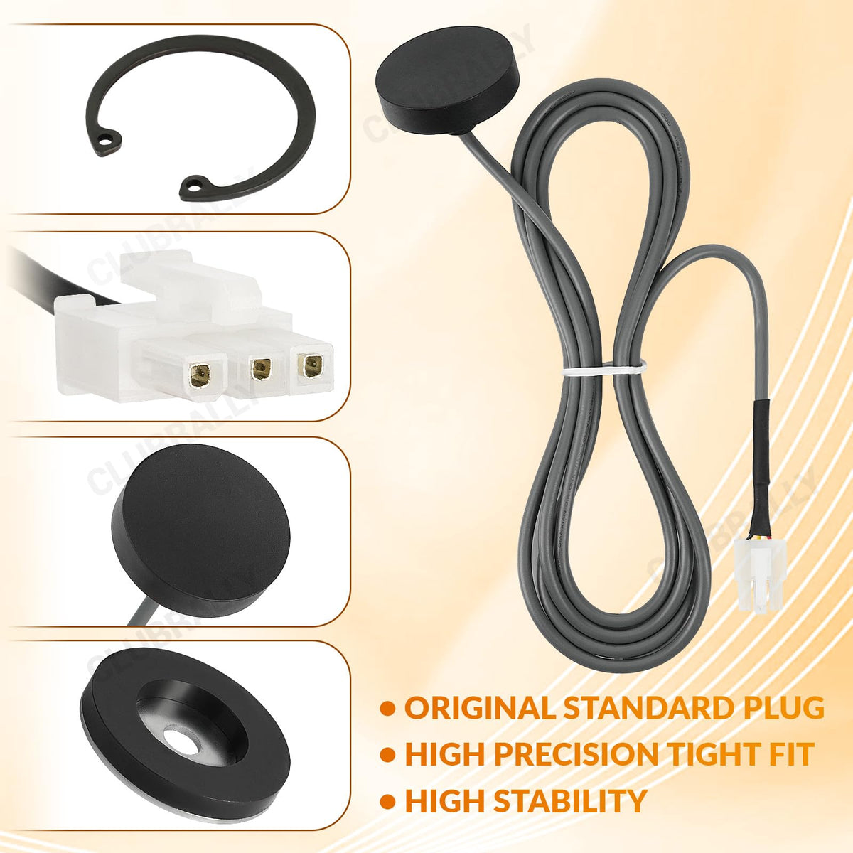 ClubRally magnet detail with sensor for precise readings
