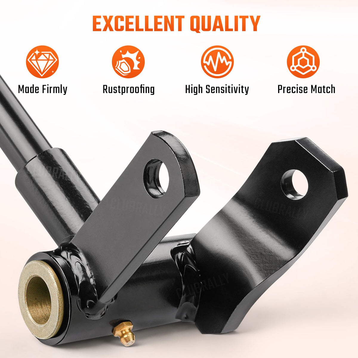 M14x2 hex nut included with CLUBRALLY spindle for easy installation
