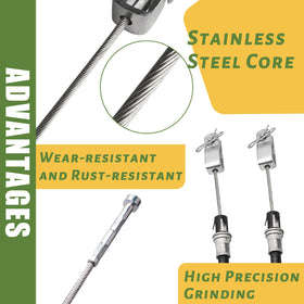 STAINLESS-CORE brake cable with CLUBRALLY, driver side; durable and corrosion resistant for outdoor use