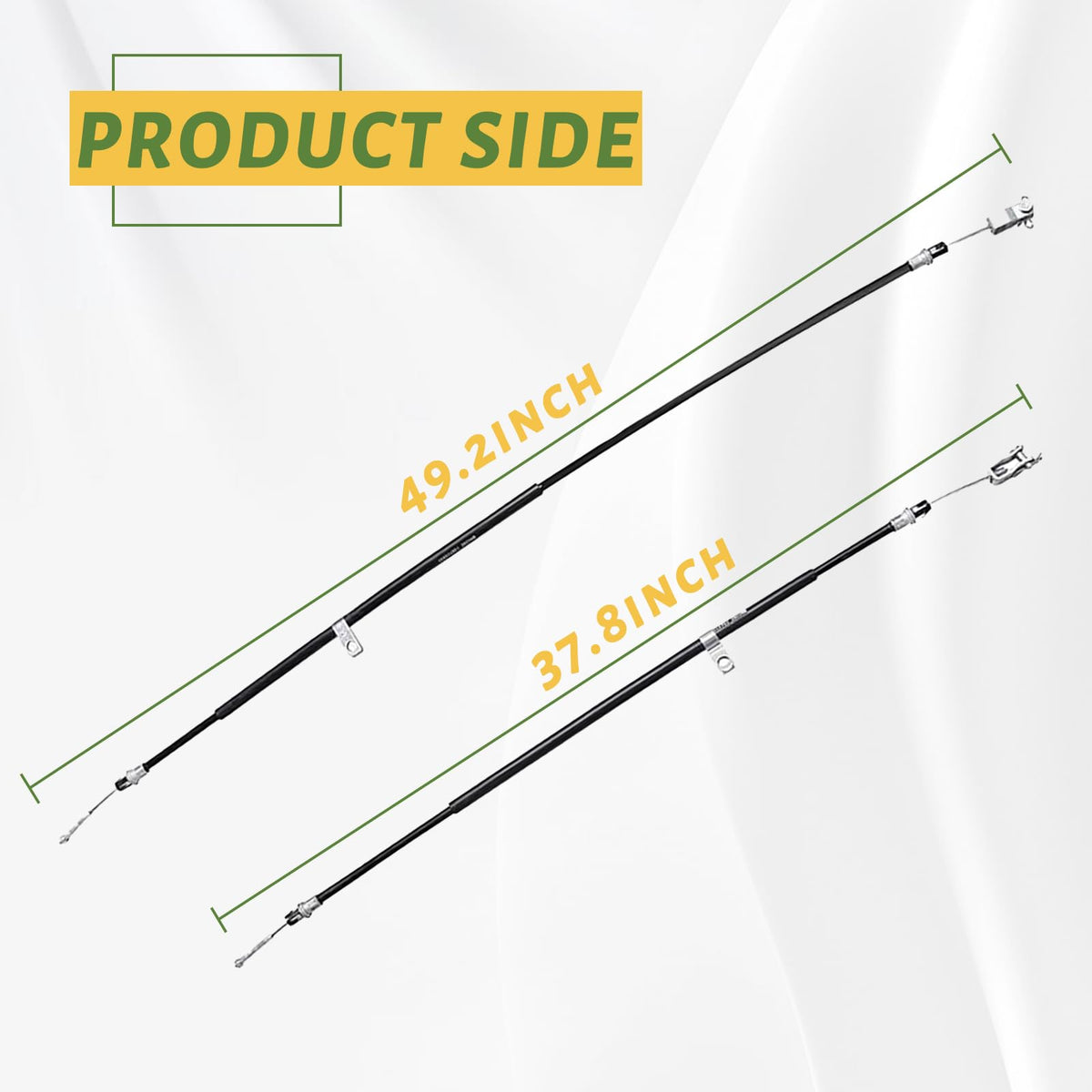 STAINLESS-CORE brake cable with CLUBRALLY, passenger side; long-lasting performance for carts