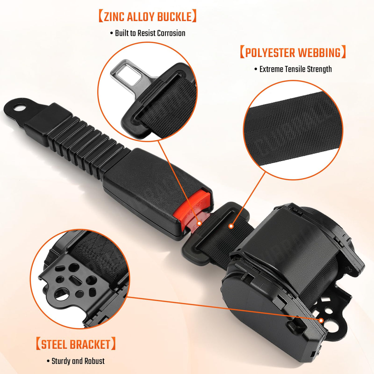 CLUBRALLY SUS304 screws included for durable, corrosion-resistant installation.