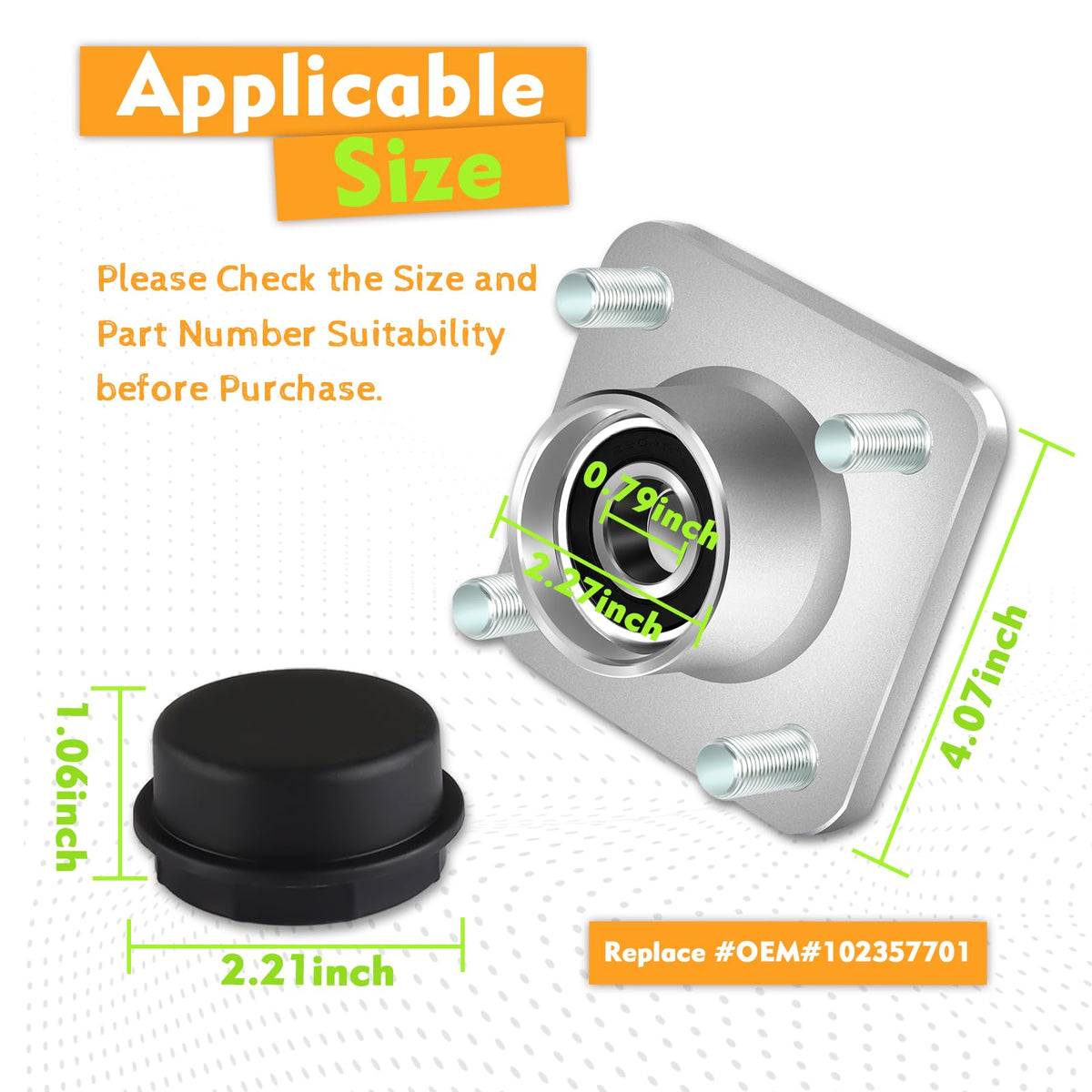 Two hub assemblies with bearings included in the CLUBRALLY package