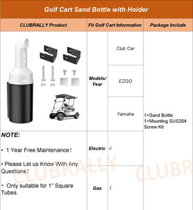 ClubRALLY universal compatibility with Club Car, EZGO, Yamaha carts.
