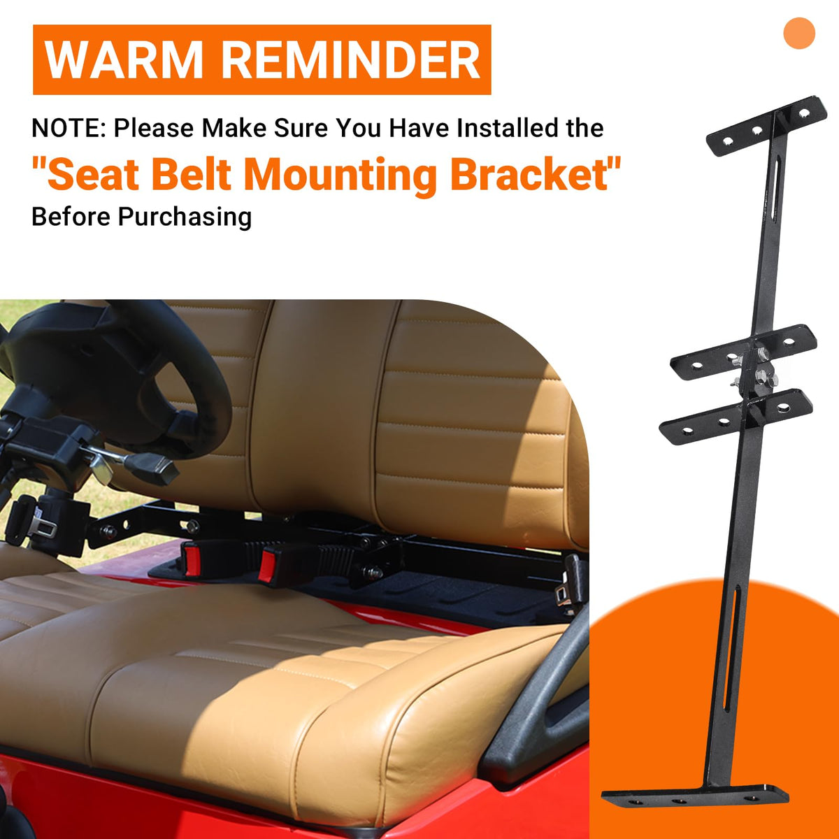 Universal fit for EZGO TXT/RXV and Yamaha Drive models with CLUBRALLY.