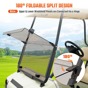 clubrally uv-protective windshield helps reduce glare while driving under sun