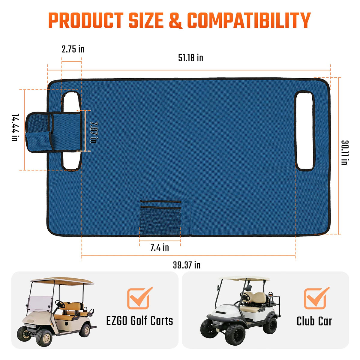 ClubRally UV-protective blue cover guards seats from sun damage