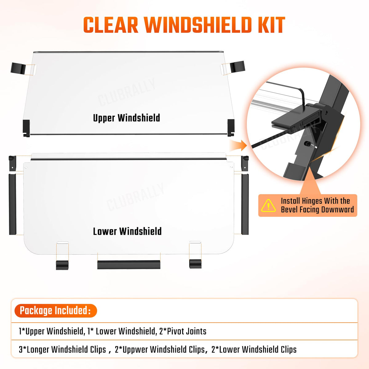CLUBRALLY UV protective polycarbonate shield maintains clarity