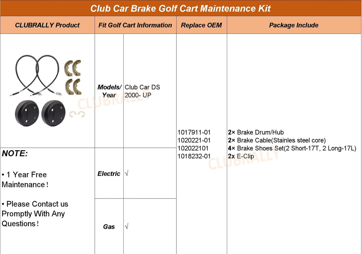 ClubRally warranty information tag indicating product support and quality.