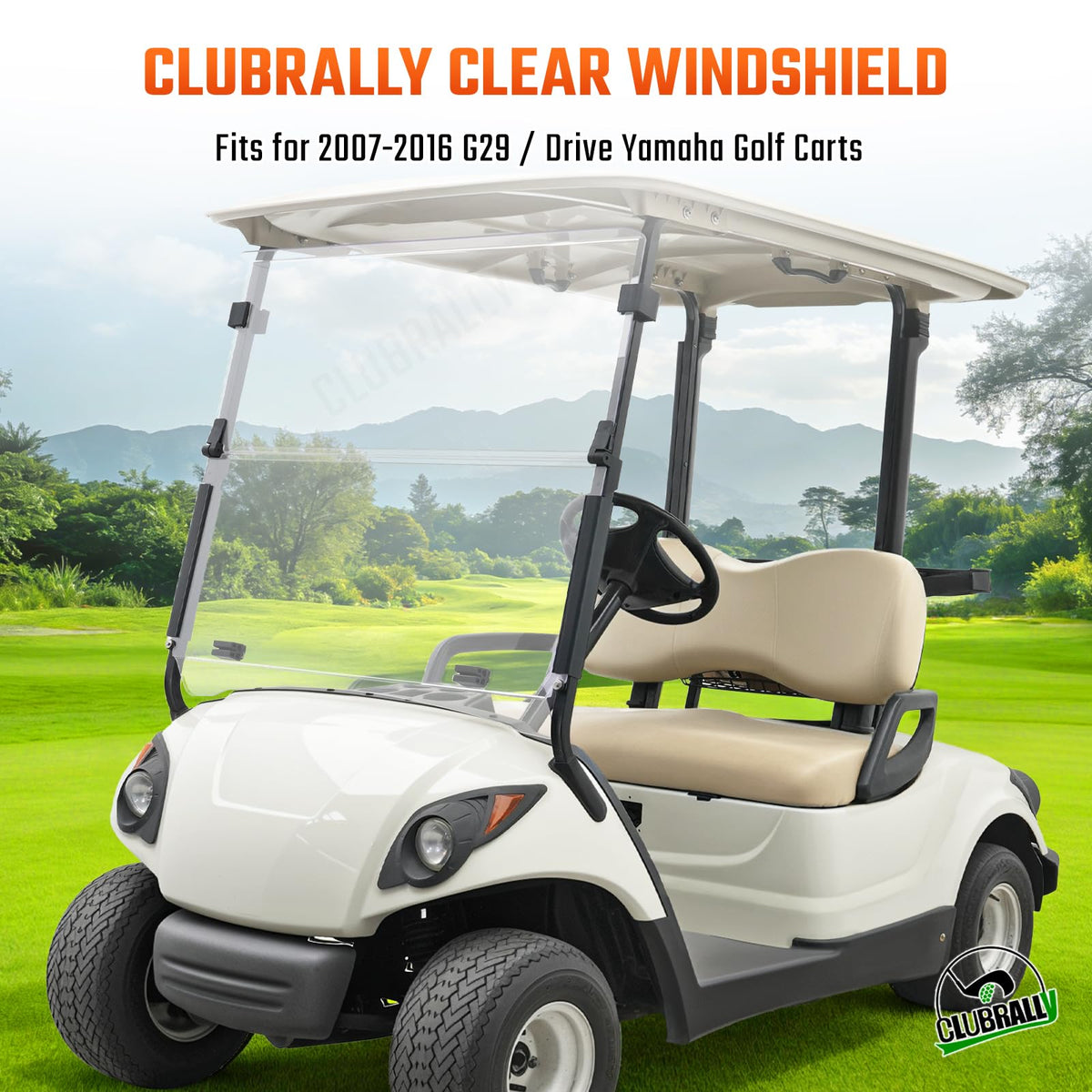 CLUBRALLY clear windshield shields wind and rain during rides