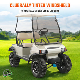 clubrally provides wide viewing area with non-yellowing clarity over time