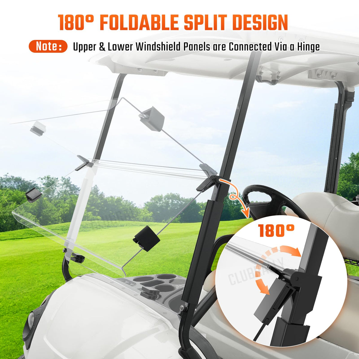 CLUBRALLY anti-UV and glare reduction windshield for outdoor rides