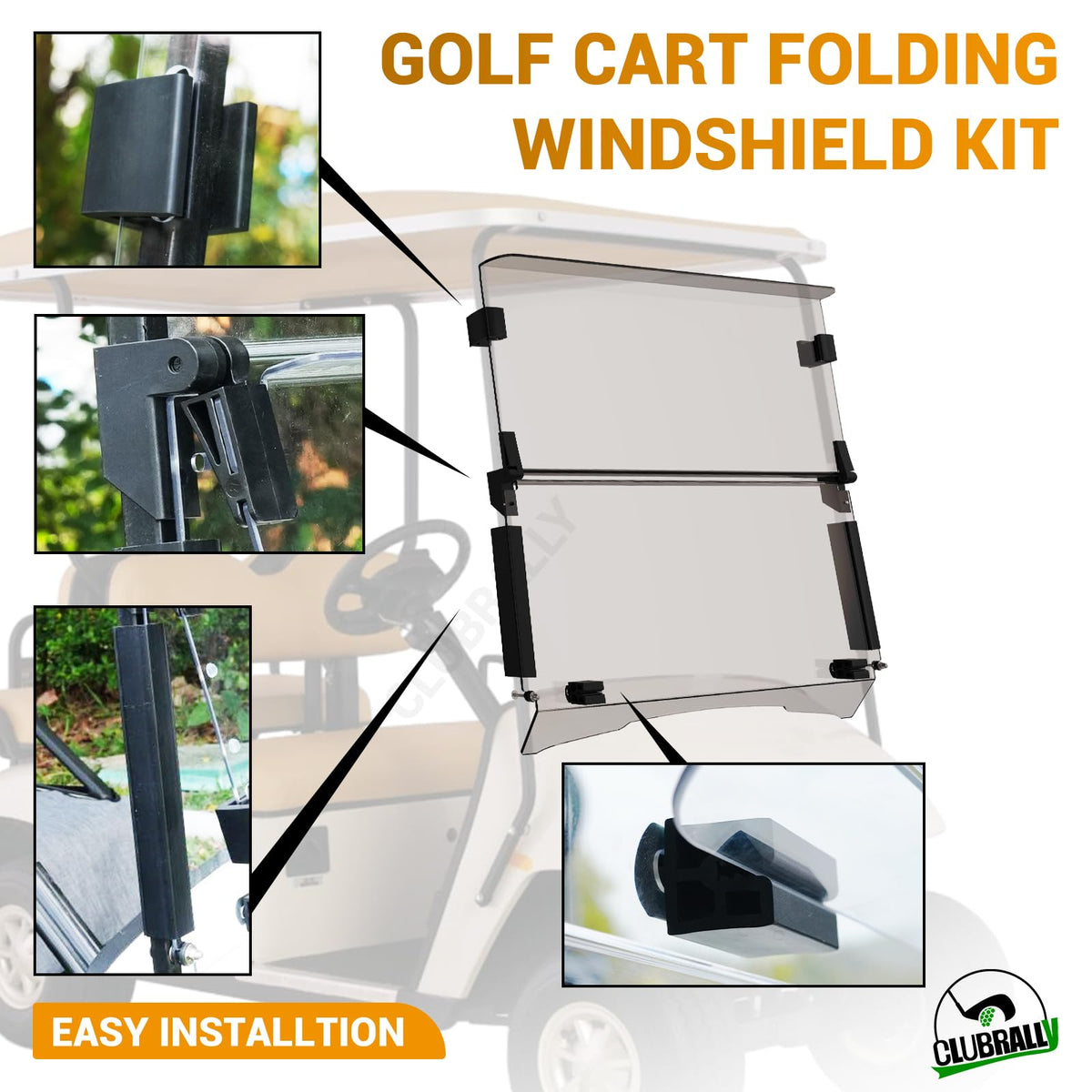 CLUBRALLY clips and screws kit included for installation