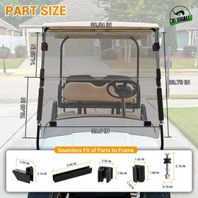 CLUBRALLY high-density PC windshield showing durable construction