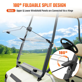 CLUBRALLY foldable windshield design enabling ventilation and rain protection options