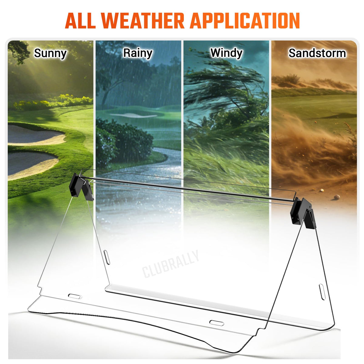 CLUBRALLY high-density PC material stays clear and resists yellowing