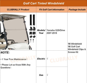 Package includes installation guide for Yamaha G29 cart setup.