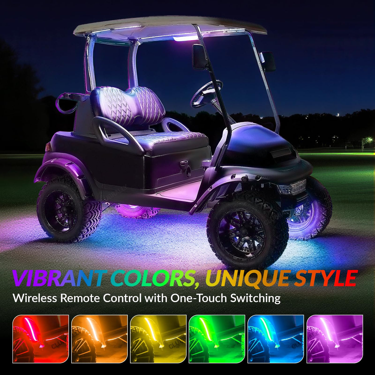 ClubRally wireless remote control to switch modes on the go.