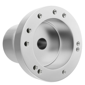 ClubRally Yamaha 5-6 hole steering wheel adapter in silver
