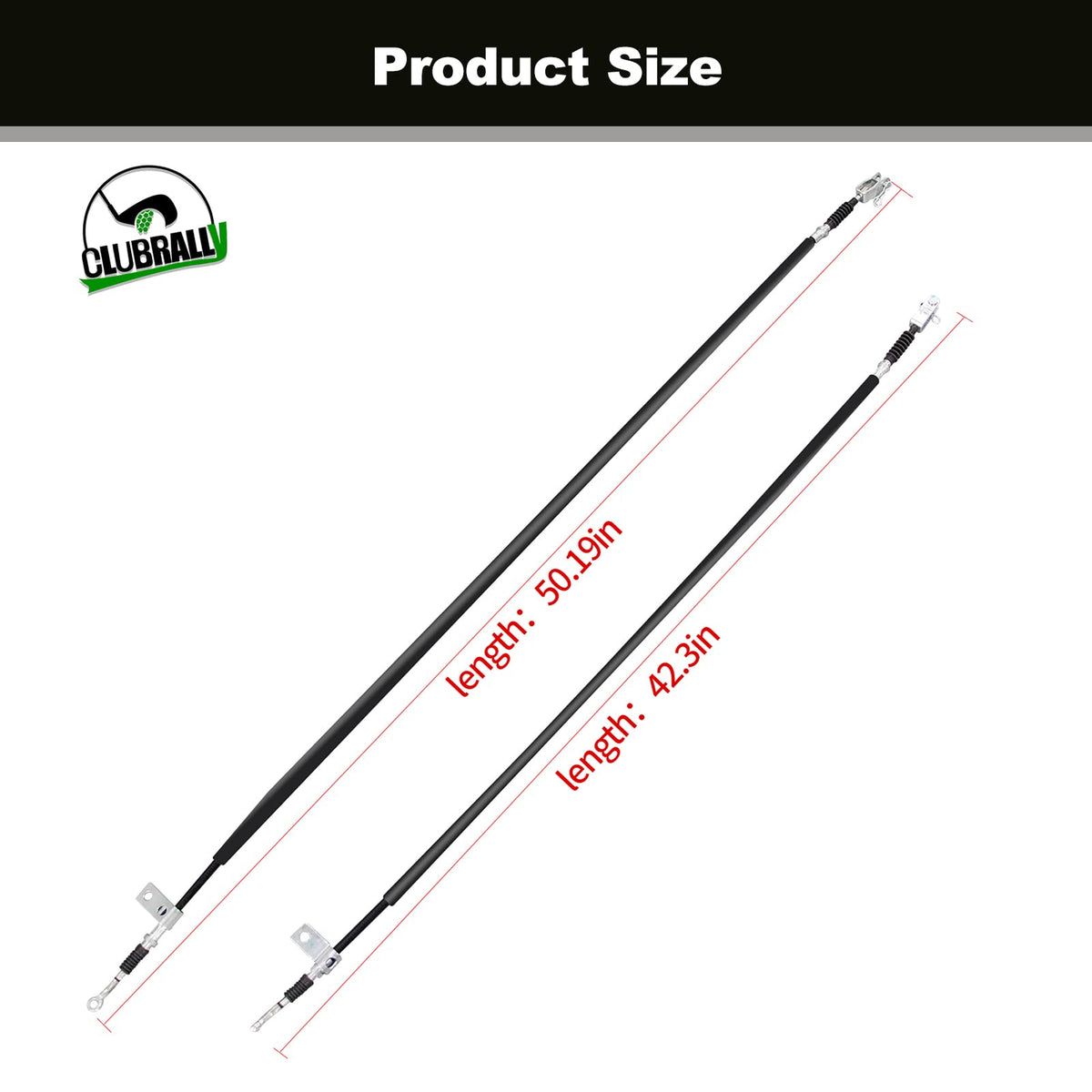 CLUBRALLY Yamaha compatibility with G8/G14/G16/G19/G22 carts brake cables.