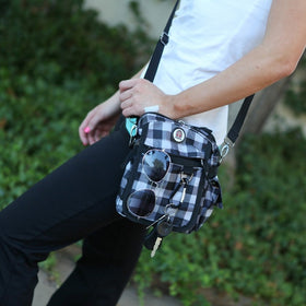 CMC Golf Skiing Urban Pack Black back view, durable nylon and robust clips.