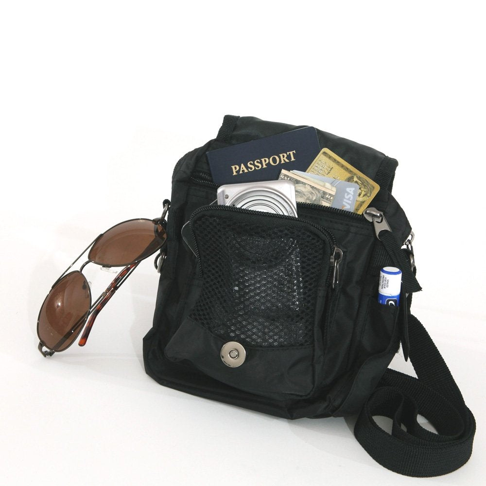 CMC Golf Skiing Urban Pack Black side view, easy-access pockets for quick gear.