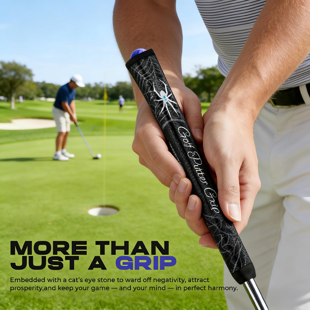CMOSAF grip in black and purple eyes adds style and visibility.