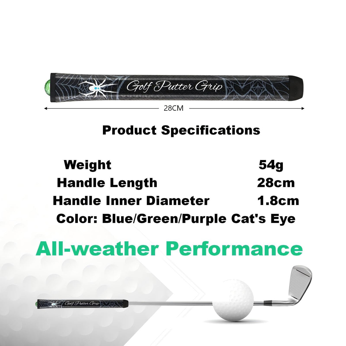 CMOSAF golf putter grip ergonomic hold reduces slip during strokes