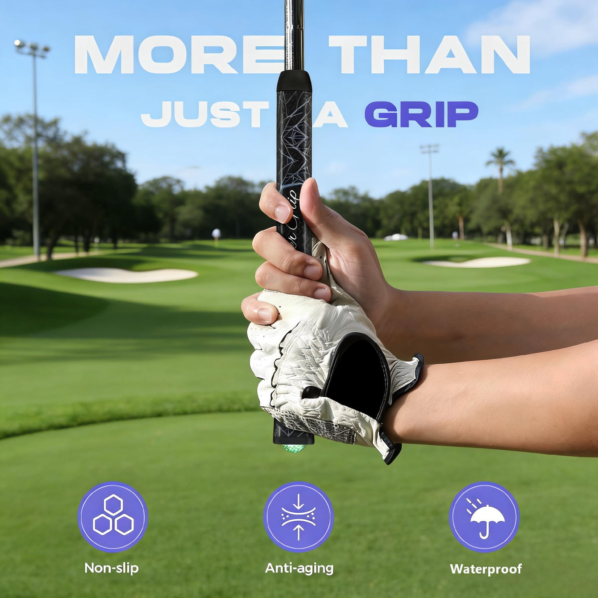 CMOSAF putter grip delivering high feedback for precise touch.