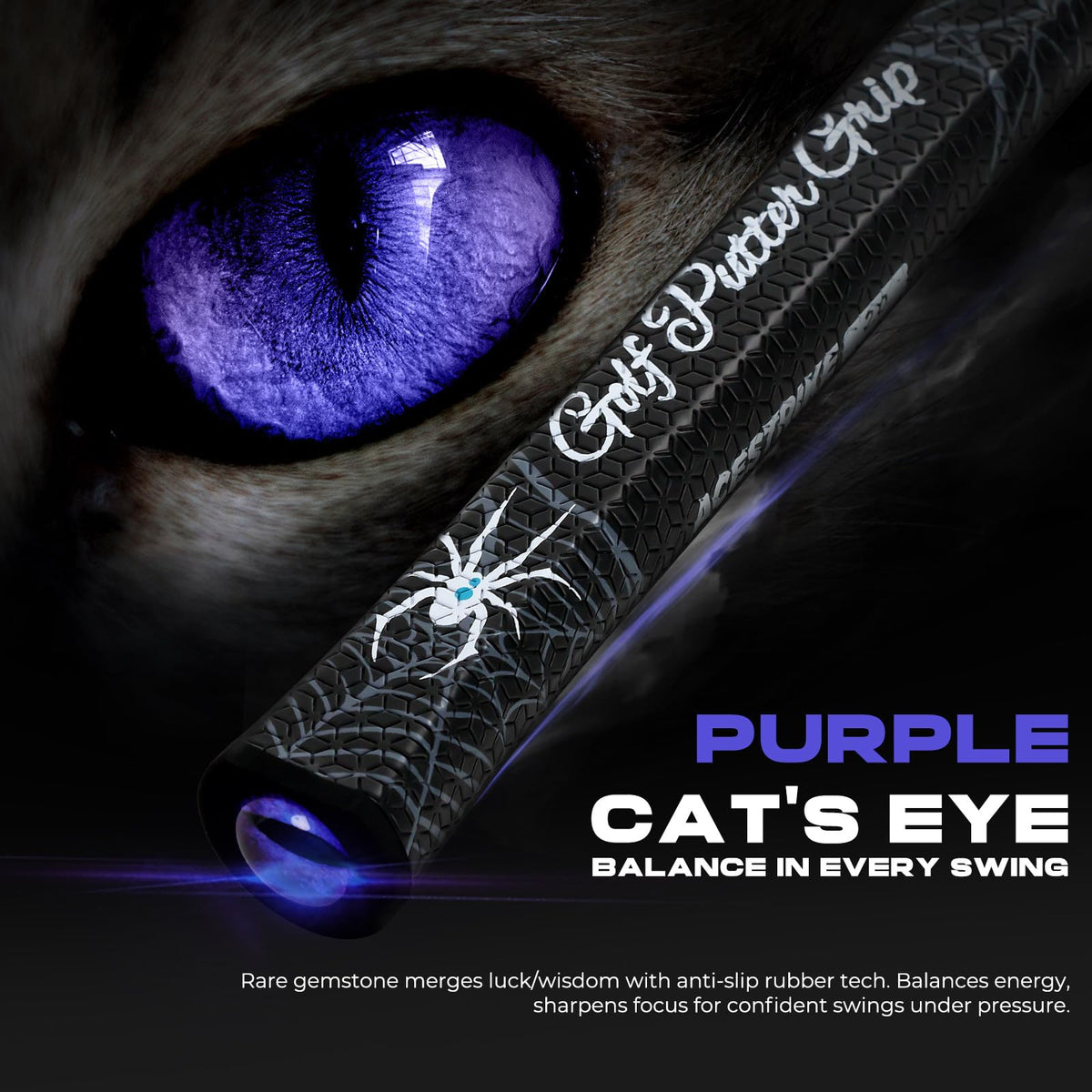 CMOSAF lightweight EVA putter grip for smooth stroke control.