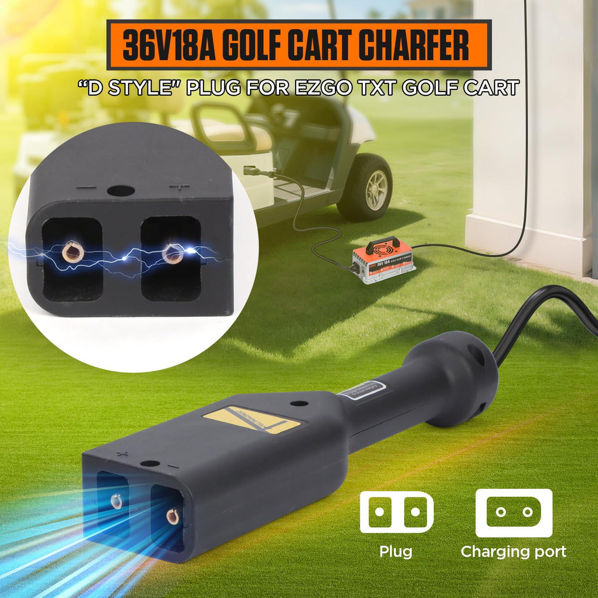 CMTOOL 36V EZGO charger protection circuit showing safety features