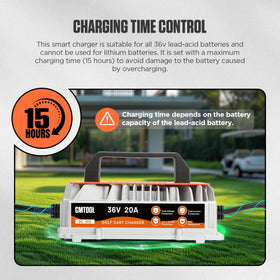 CMTOOL 36V charger IP67 waterproof protects indoors and outdoors