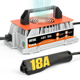 CMTOOL 48V charger for EZGO RXV and TXT, outdoor-ready and reliable