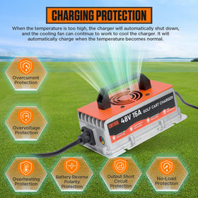 CMTOOL 7-stage smart charging with built-in fan keeps the battery cool.