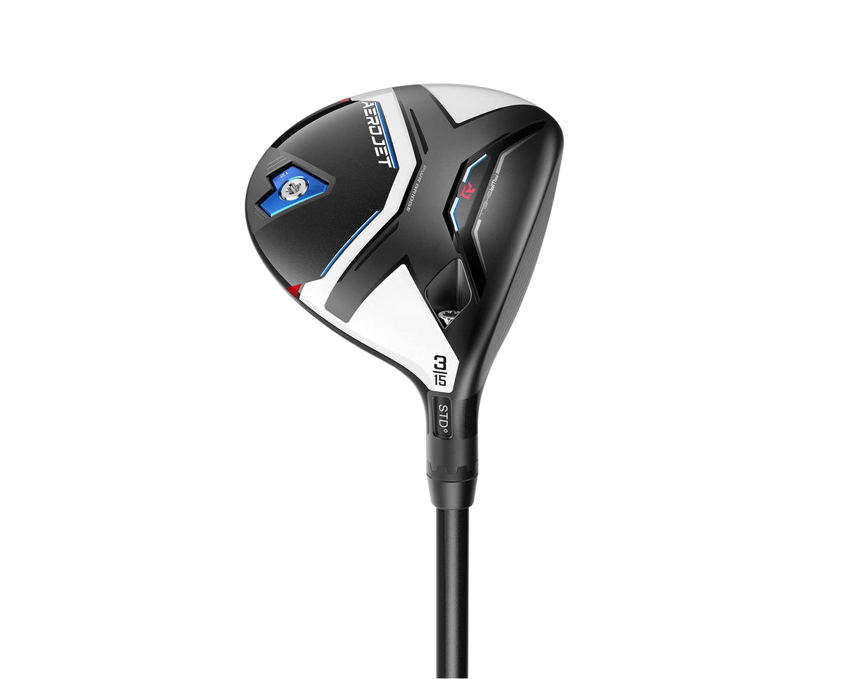 COBRA Aerojet Fairway face design supports flexible impact and faster speeds.