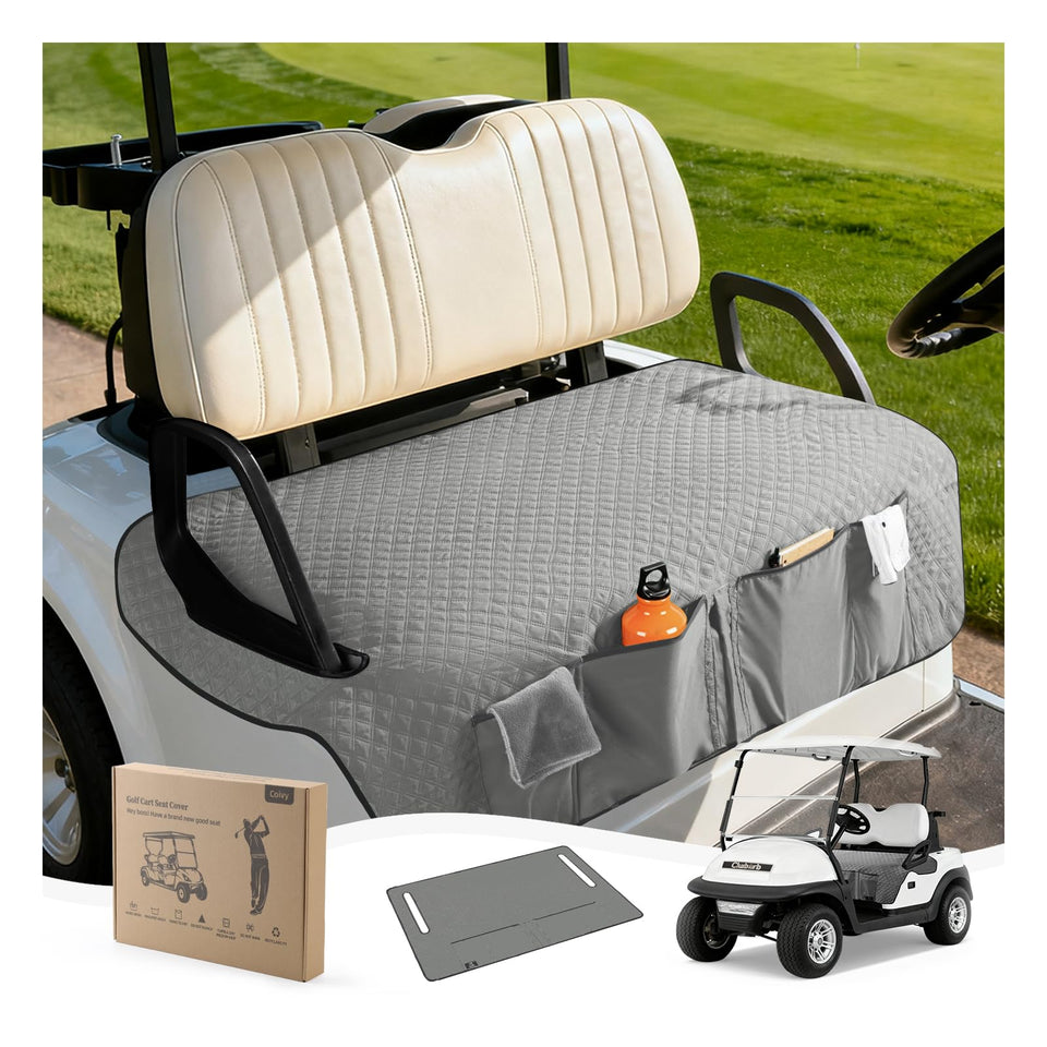 Coivy golf cart seat covers with Club Car fit in a clean front view