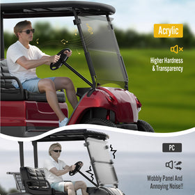 Coivy windshield installs easily on original 2004+ Club Car Precedent models.