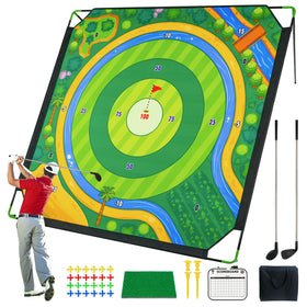 Cokeja golf chipping target mat 6ft by 6ft with multi-zone scoring for precision practice.